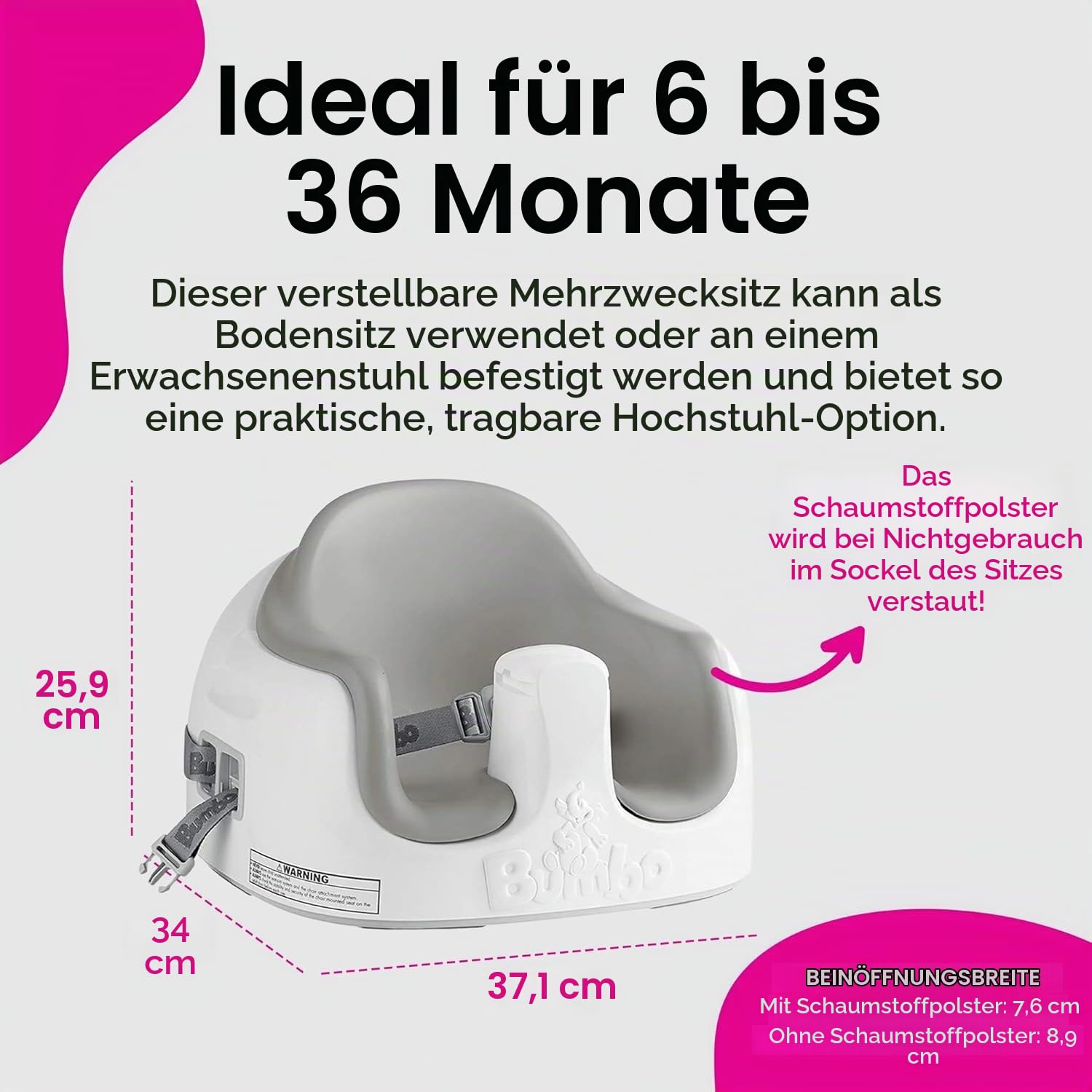 bumbo-05502-07-multi-seat-sitzerh-hung-2300-g-grau image 3