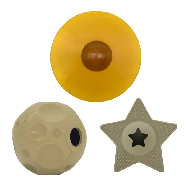hevea-puppy-starter-pack-3-teiliges-naturkautschuk-spielzeugset image 1