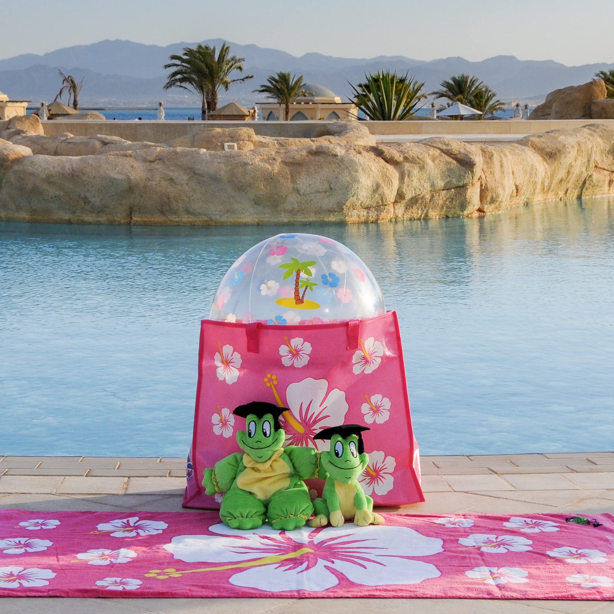freds-swim-academy-strandtasche-hibiskus-design-set-gro-klein image 6