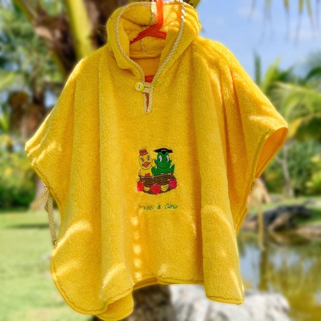 freds-swim-academy-fred-gina-badeponcho-mit-kapuze-gelb-f-r-babys-und-kinder image 1