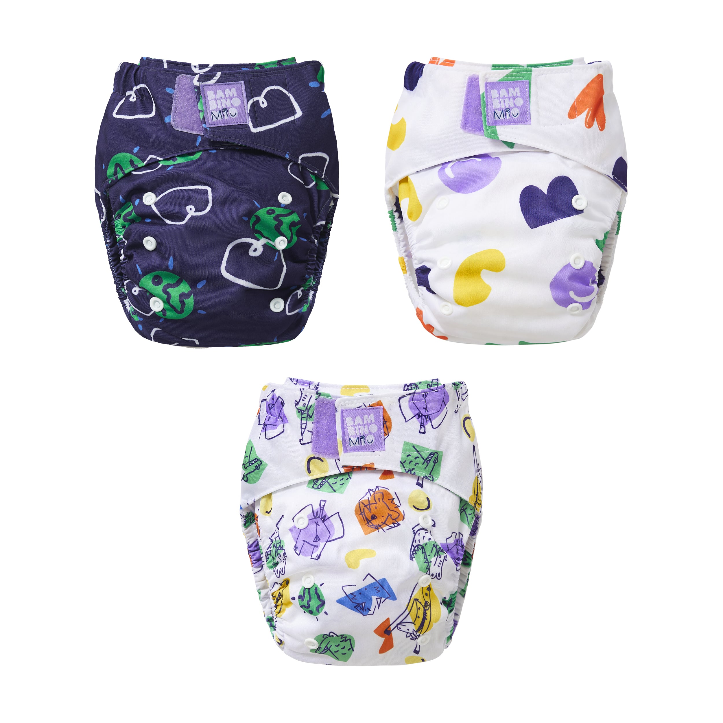 bambino-mio-revolution-res-probier-trio-stoffwindeln-3er-pack-kleine-helden image 1