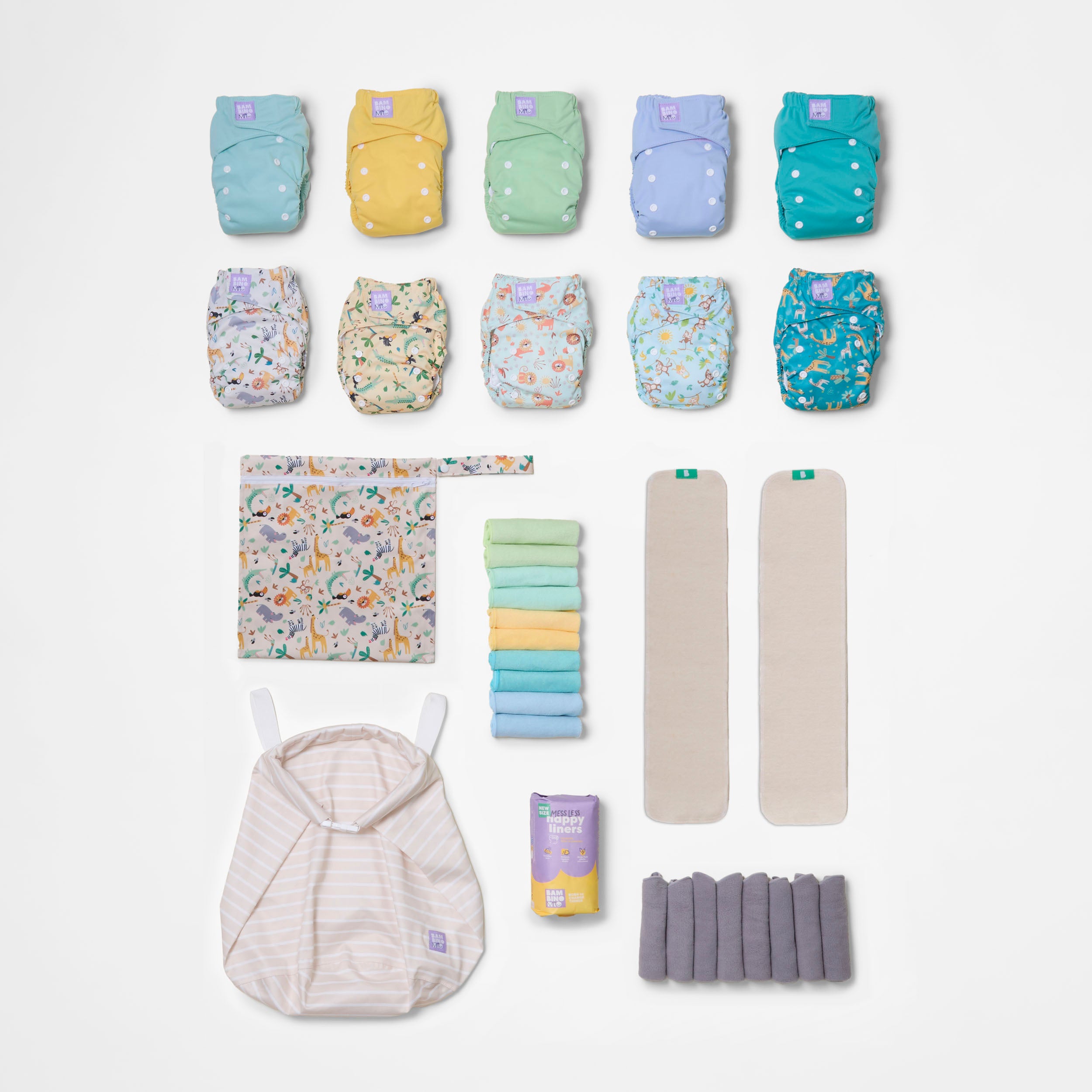 bambino-mio-die-essentials-stoffwindel-box-wildes-leben-pastellfarben image 1