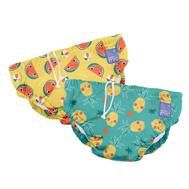 bambino-mio-wiederverwendbare-schwimmwindel-2er-pack-melone-und-ananas image 1