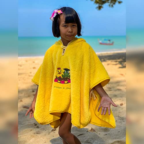 freds-swim-academy-fred-gina-badeponcho-mit-kapuze-gelb-f-r-babys-und-kinder image 7