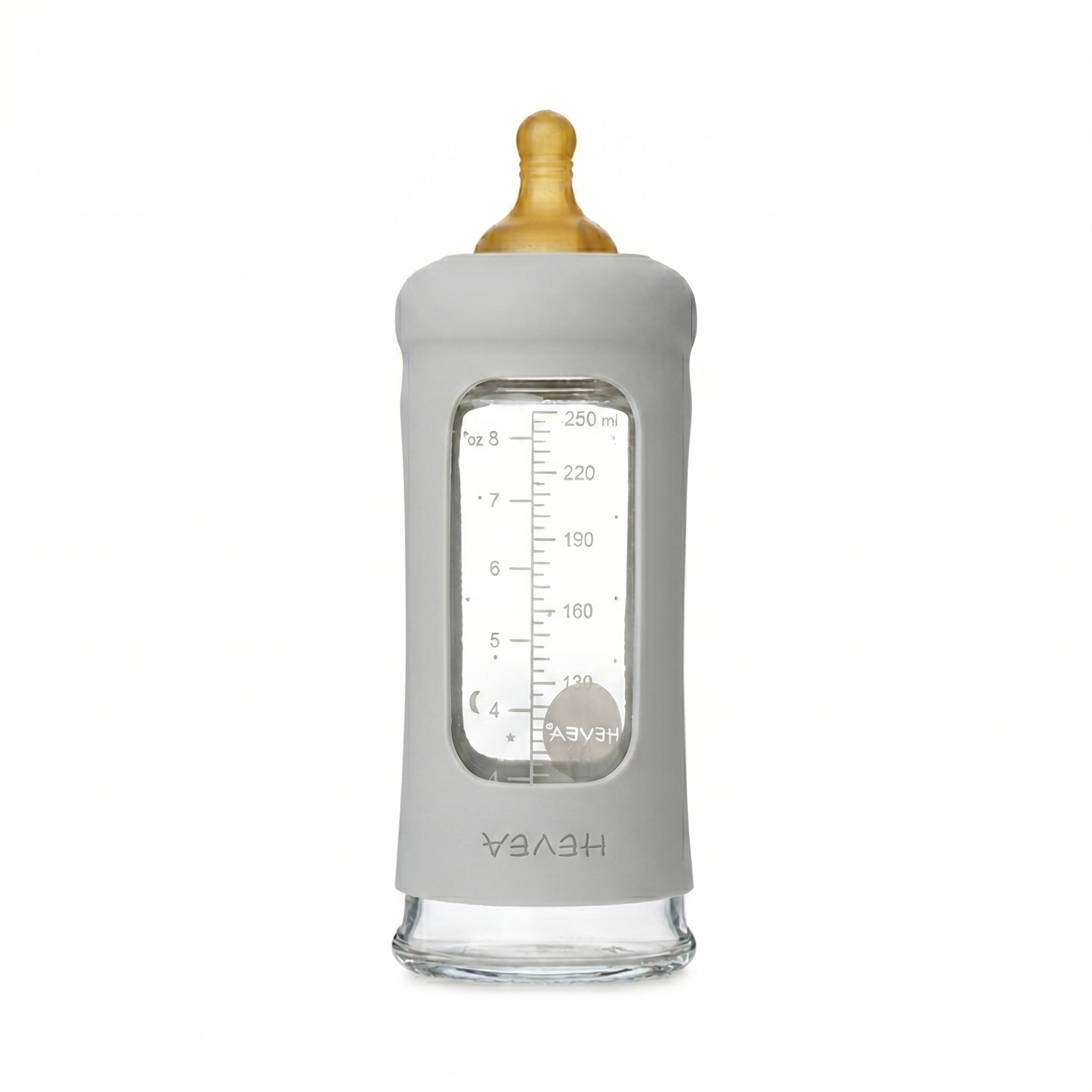 hevea-weithals-baby-glasflasche-250-ml-mit-h-lle-naturkautschuk-sauger image 5