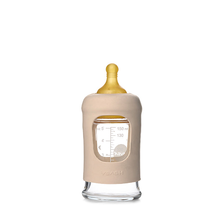 hevea-weithals-baby-glasflasche-mit-h-lle-150ml-single-pack-glasflasche image 3