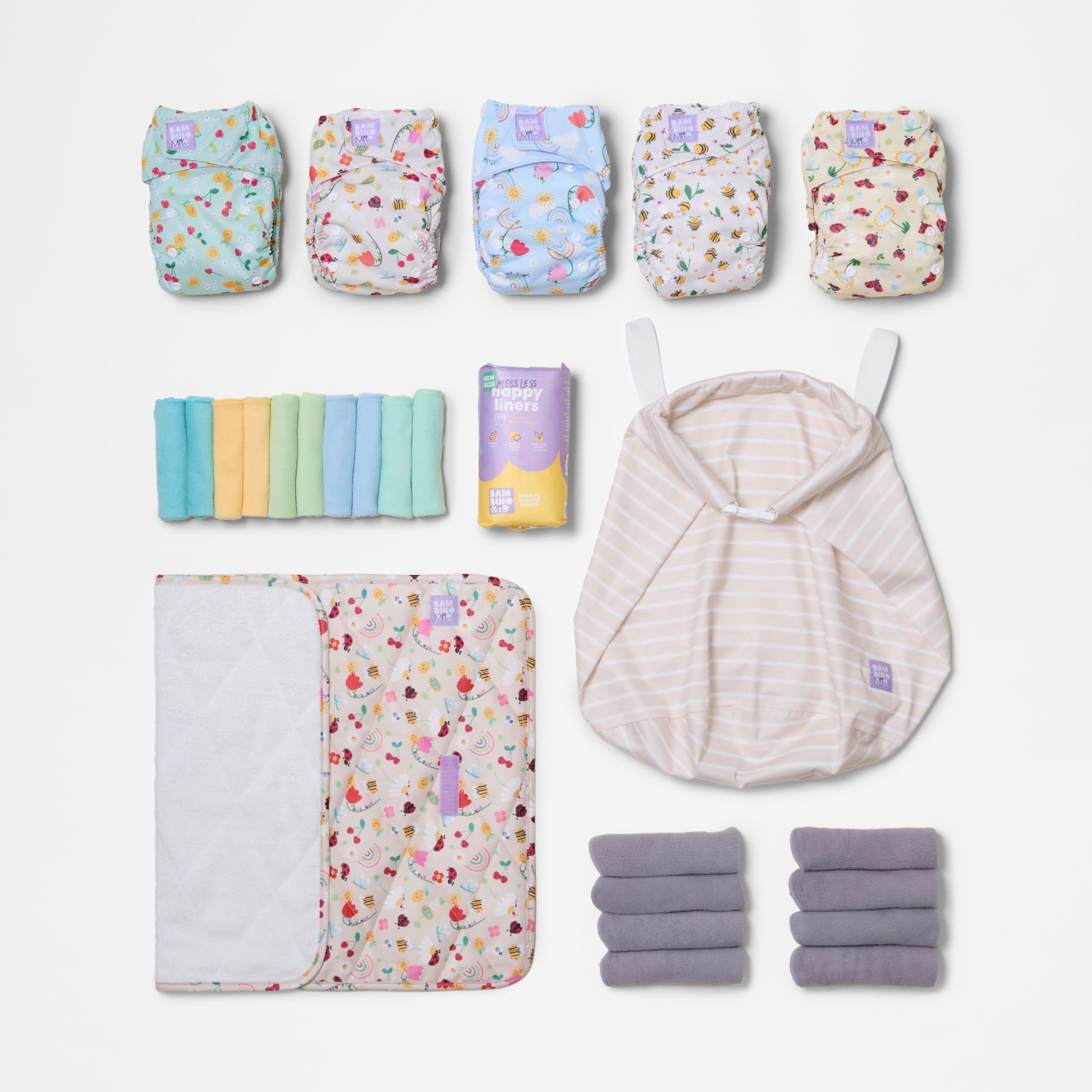 bambino-mio-neugeborenen-box-gartenparty-revolutionary-reusable-nappies-5er-bund image 1