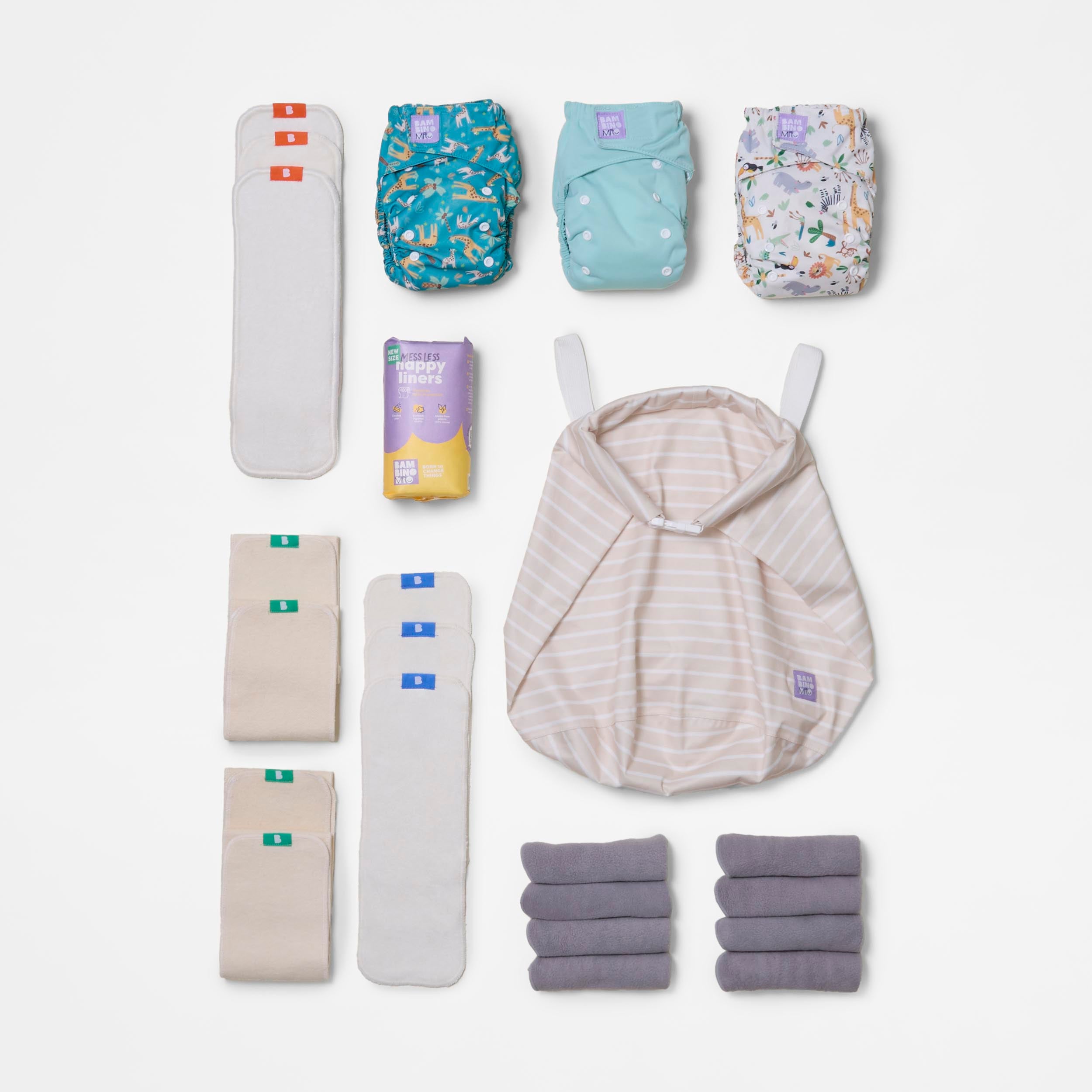 bambino-mio-revolution-re-stoffwindeln-nachtbox-gartenparty-motive-3er-set image 1