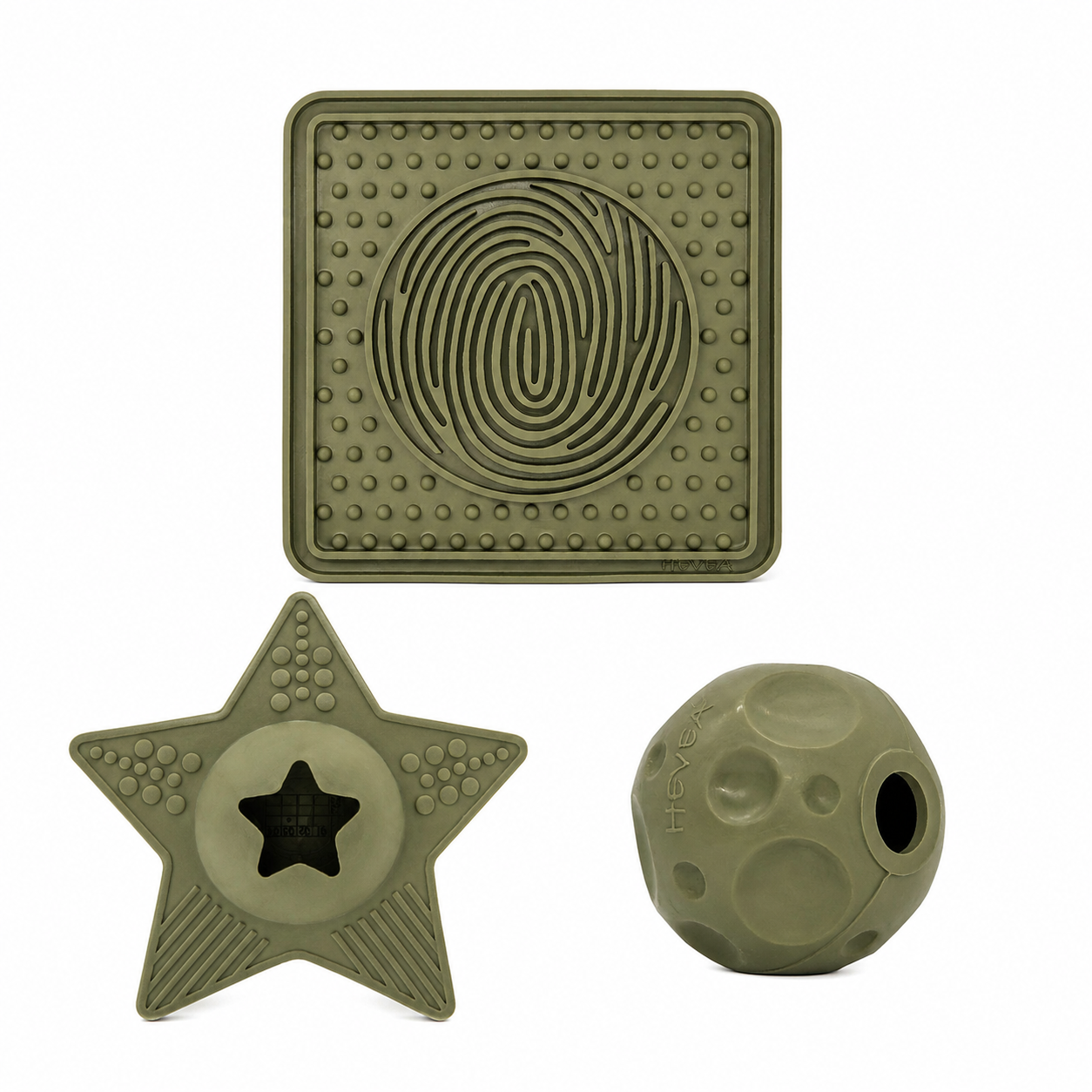 hevea-dog-enrichment-set-schleckmatte-star-treat-moon-ball image 4