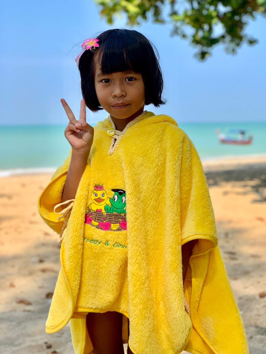 freds-swim-academy-badeponcho-fred-gina-60x55-cm-welsoft-polyester-gelb image 4