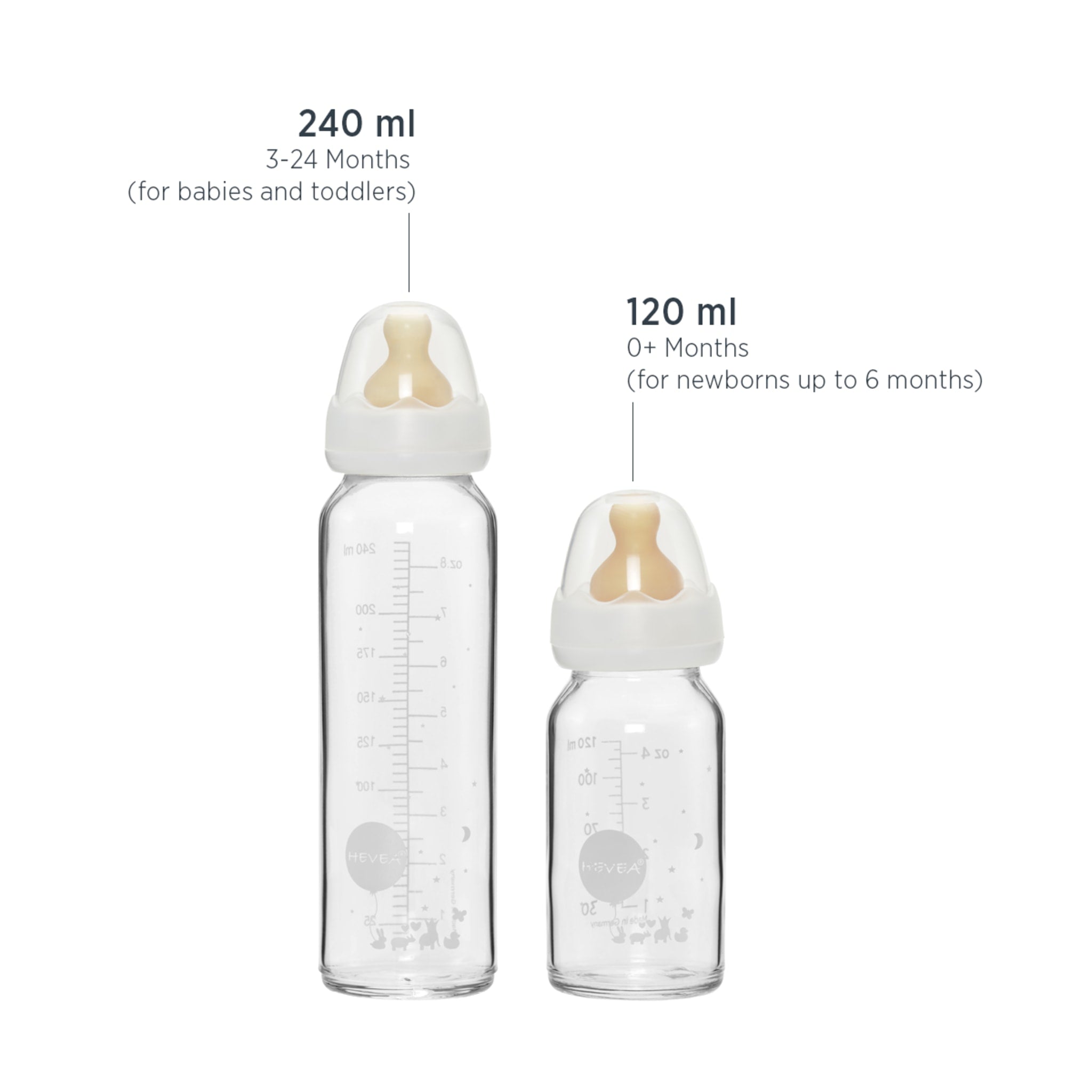 hevea-baby-glasflasche-120ml-4oz-standard-neck-single-pack image 2