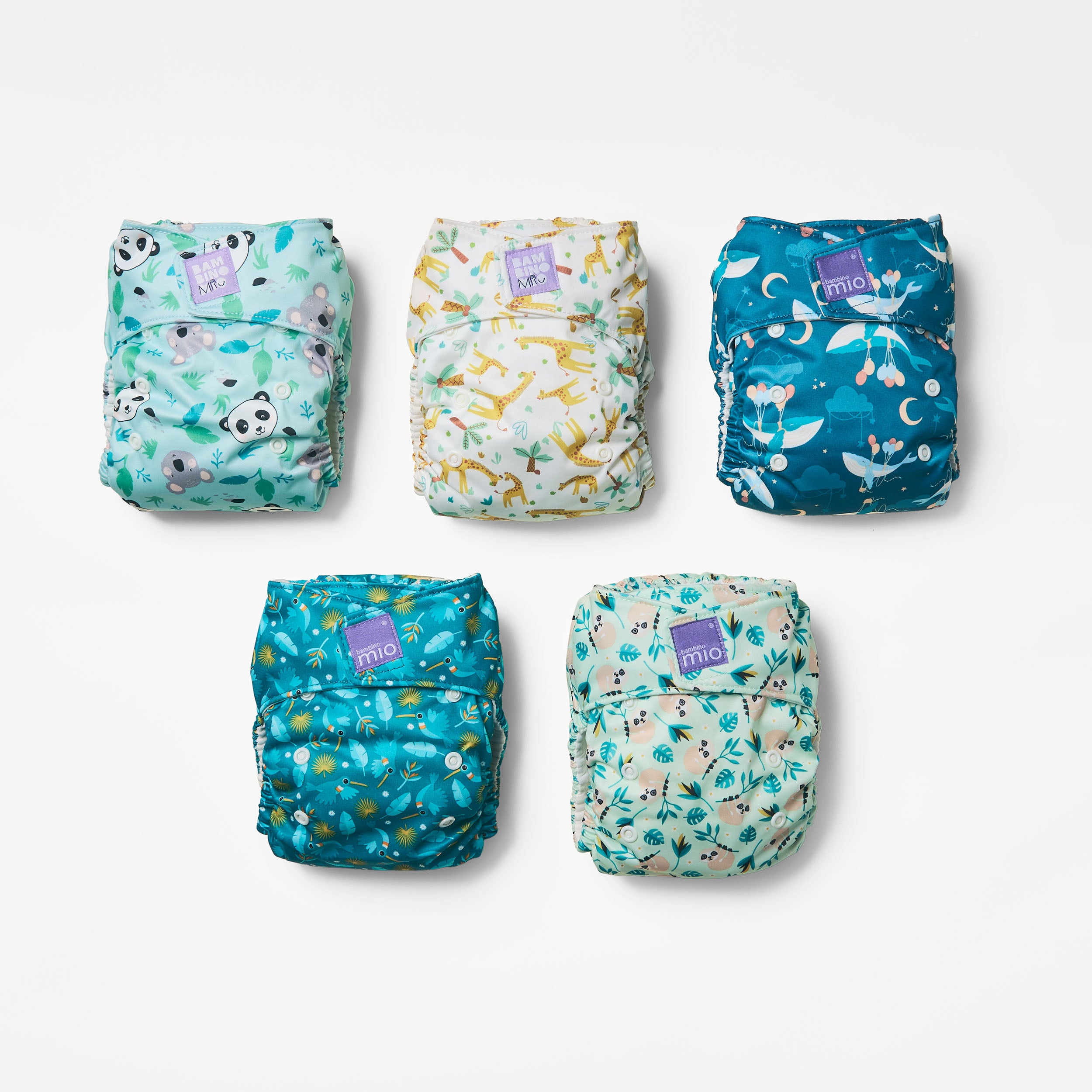 bambino-mio-miosolo-classic-all-in-one-stoffwindeln-5er-set-animala image 1