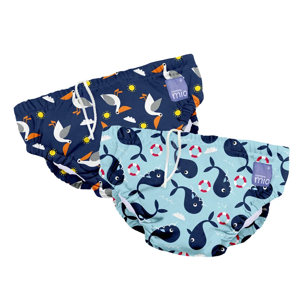 bambino-mio-wiederverwendbare-schwimmwindel-2er-pack-walfisch-und-pelikan image 1