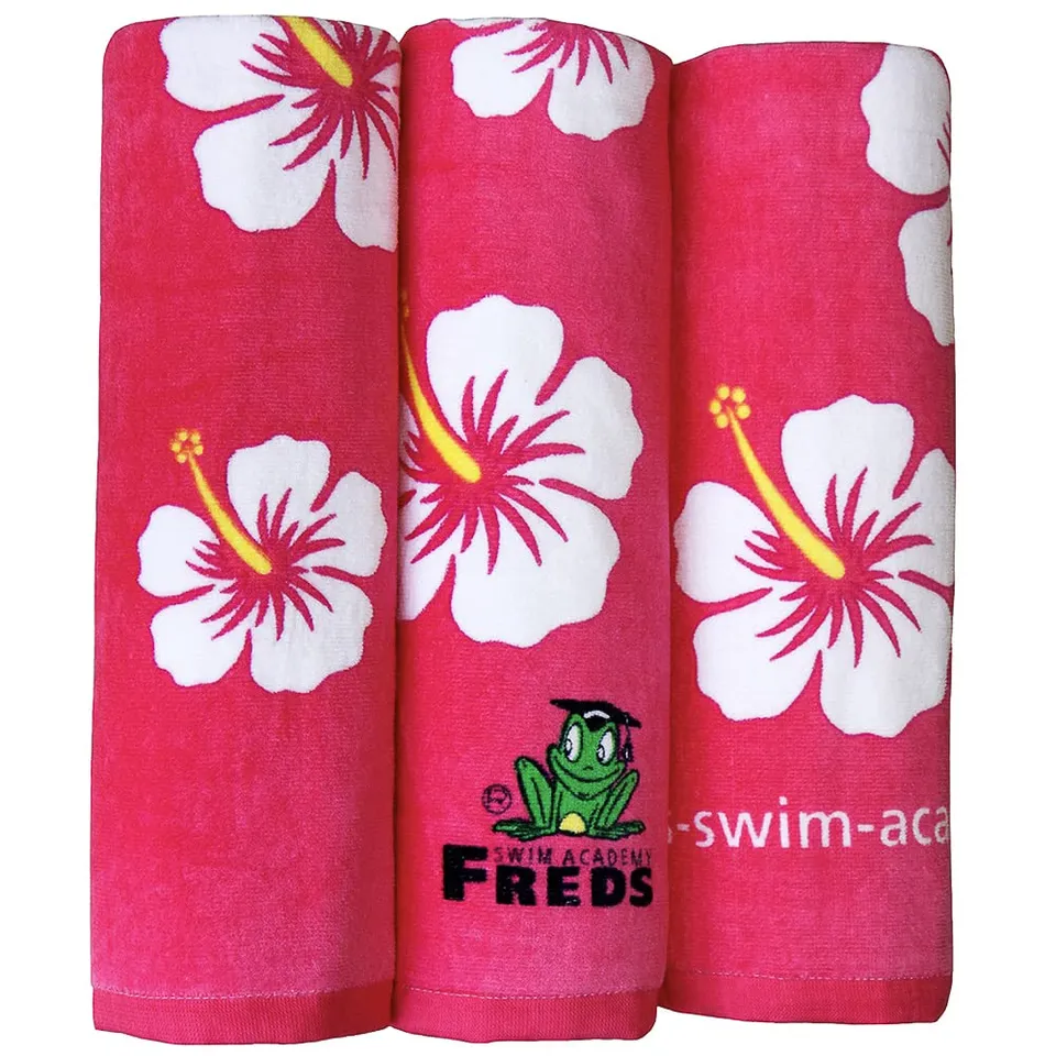 freds-swim-academy-velours-strandtuch-hibiskus-design-140-x-70-cm image 1