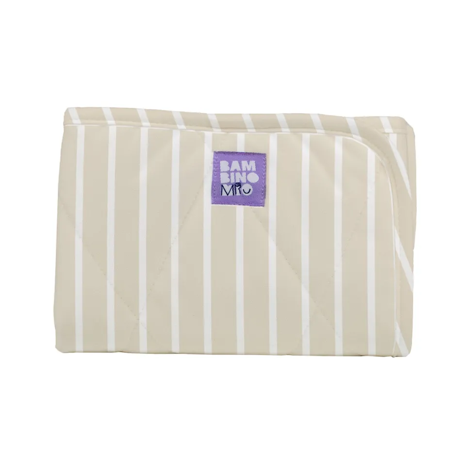 bambino-mio-wickelunterlage-f-r-unterwegs-neutrale-streifen image 1