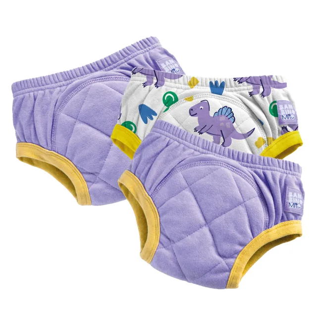 bambino-mio-t-pfchentrainingshose-purple-dinosaur-3er-pack-wiederverwendbar image 1