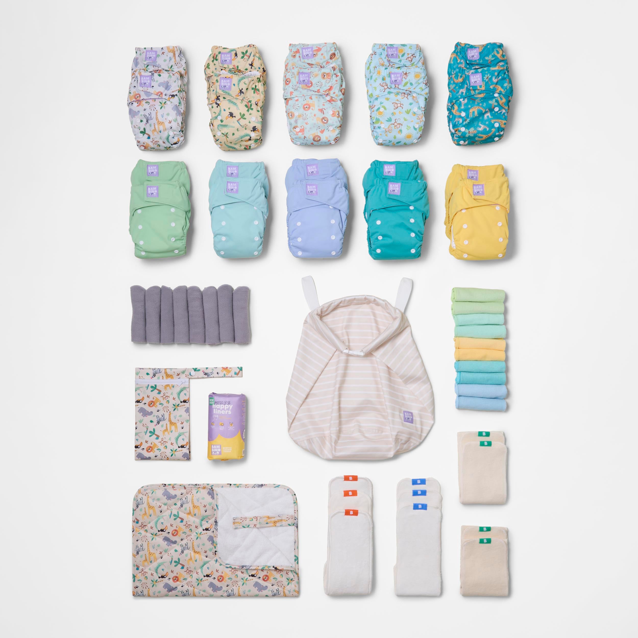 bambino-mio-die-alles-box-20x-revolution-re-stoffwindeln-wildes-leben-pastellfar image 1