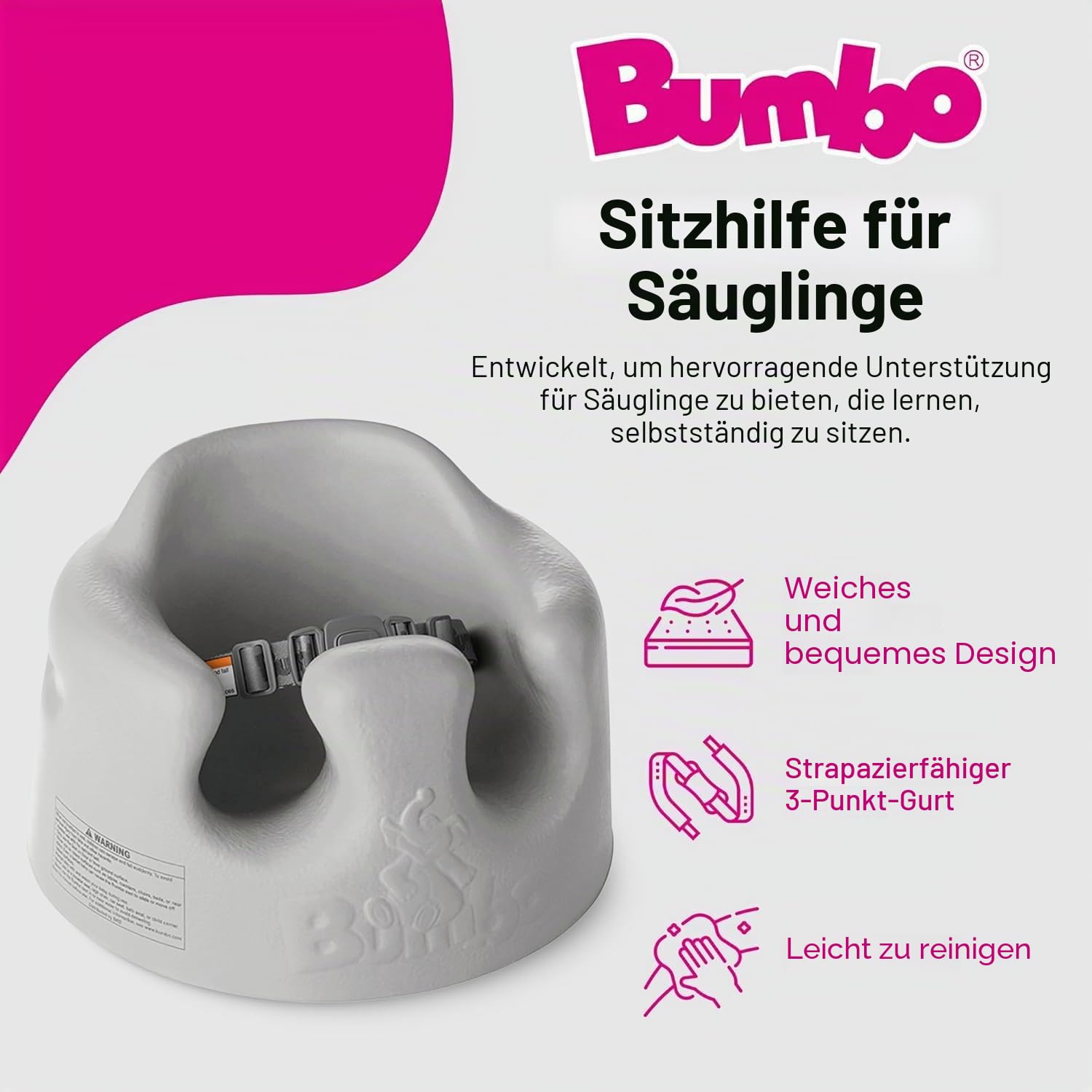 bumbo-floor-seat-babysitz-cool-grey image 4