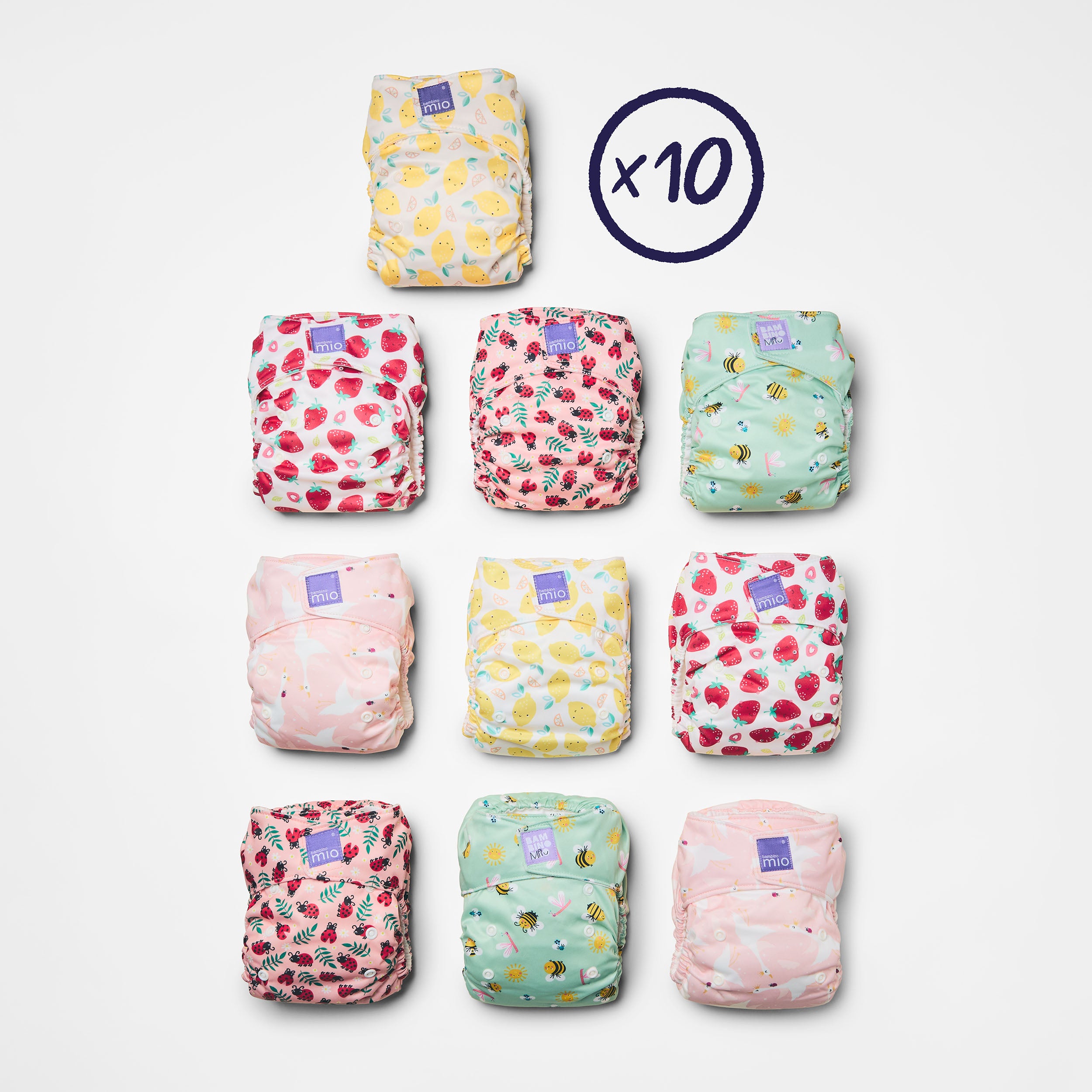 bambino-mio-miosolo-classic-all-in-one-stoffwindel-10er-set-krabbelabenteuer image 1