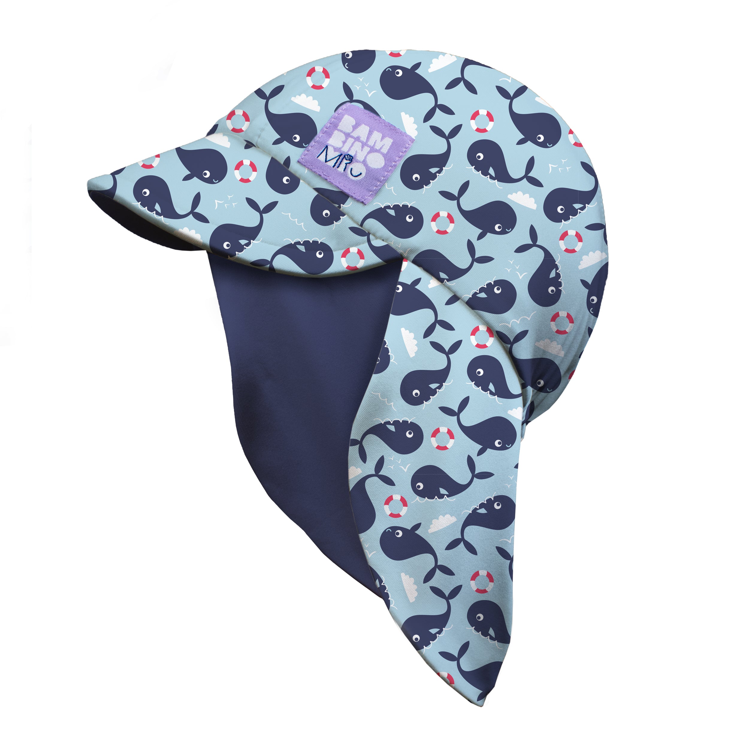 bambino-mio-upf-40-wende-schwimmhut-blue-whale image 1