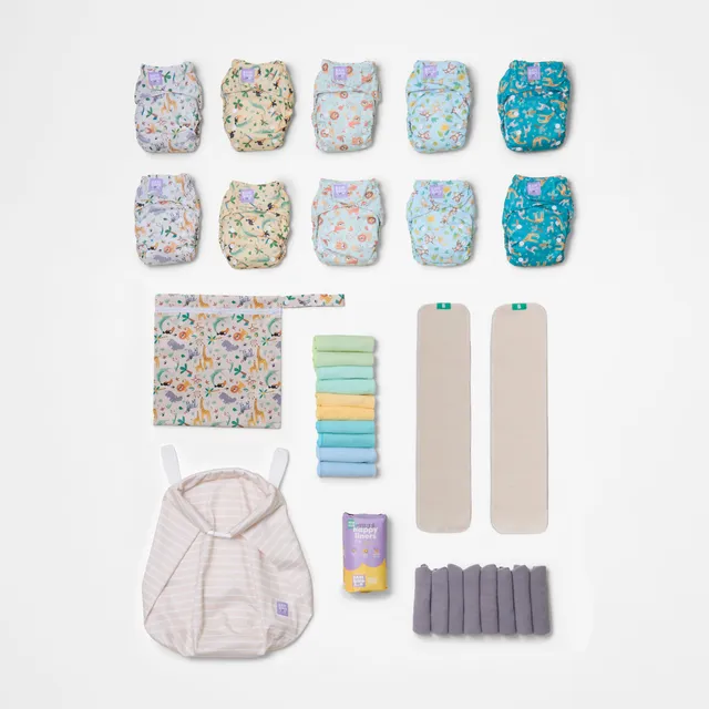 bambino-mio-essentials-stoffwindel-box-wildes-leben-10er-revolutionary-reusable- image 1